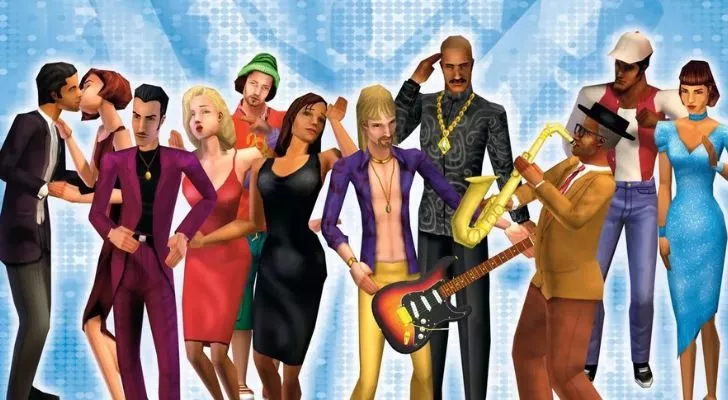 Daug personažų iš The Sims